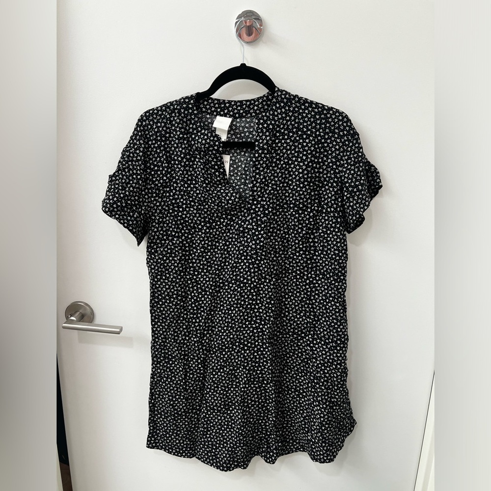 NWT black floral dress